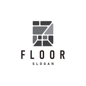 Floor logo simple abstract design home decoration Ceramic tile vector illus.. Stock Illustration