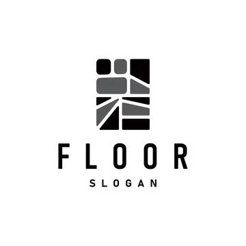Floor logo simple abstract design home decoration Ceramic tile vector illus.. Stock Illustration