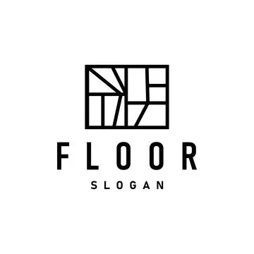 Floor logo simple abstract design home decoration Ceramic tile vector illus.. Stock Illustration
