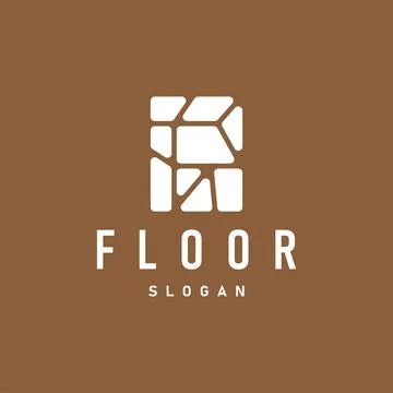 Floor logo simple abstract design home decoration Ceramic tile vector illus.. Stock Illustration