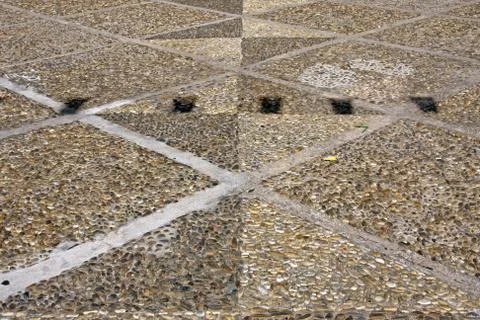 Floor Made ​​Of Pebbles Stock Photos