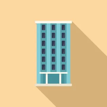 Floor map building icon flat vector. Street real clinic Ilustración de archivo