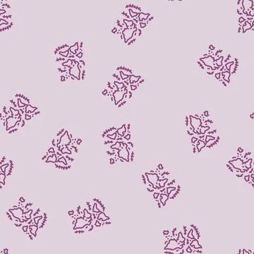 Floor map world ocean line seamless pattern Stock Illustration
