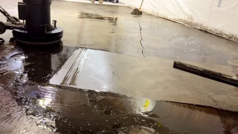 Floor Mastic remuval with chimical. Stock Footage 205418084