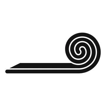 Floor mat icon simple vector. Yoga carpet Illustrazione stock