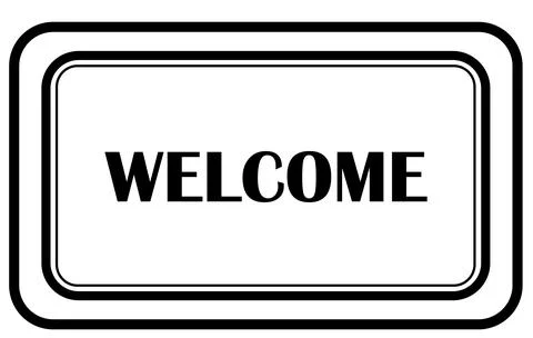 Floor mat icon on white background. Welcome mat sign. flat style. Illustrazione stock