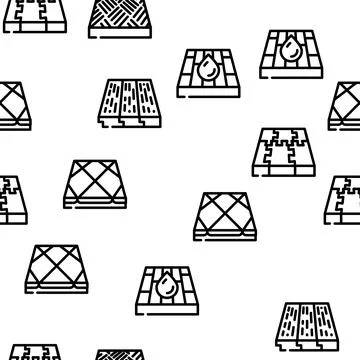 Floor Material Layers Renovation Vector Seamless Pattern Stock Illustration
