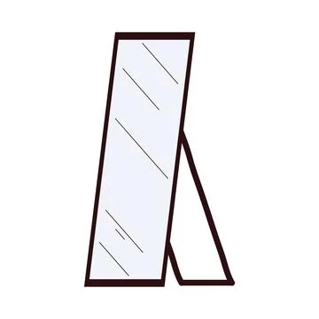 Floor mirror accessory 库存插图