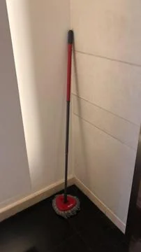 The floor mop view with handle Stock Photos