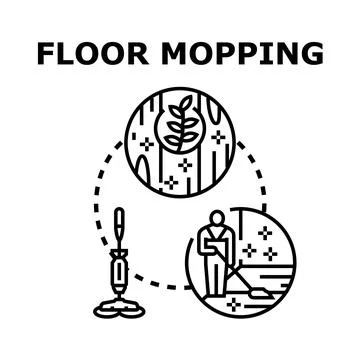 Floor mopping concept vector illustration cleaning service イラスト素材