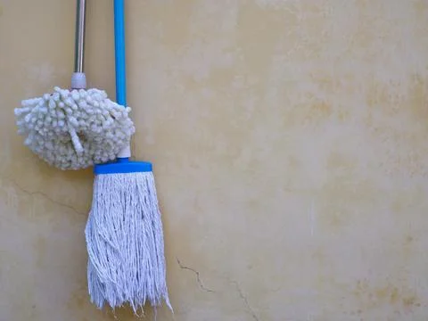 Floor mops in two different shapes Stock Photos