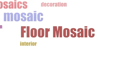 Floor Mosaic Word Cloud Animated Isolated On White Stock Footage 107207184