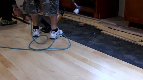 Floor nailing Stock Footage 48989220