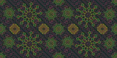 Floor pattern golden and blue color Stock Illustration