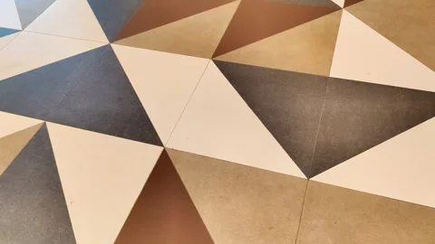 A floor with a pattern of triangles and squares Stock Footage 275043804