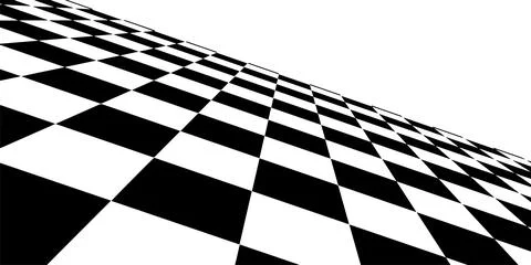 Floor in perspective with checkerboard texture. Empty chess board. Vector i.. Illustrazione stock