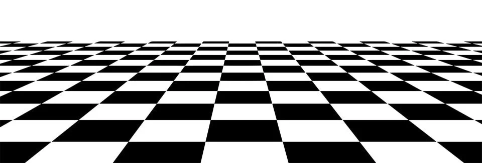 Floor in perspective with checkerboard texture. Empty chess board. Vector i.. Stock Illustration