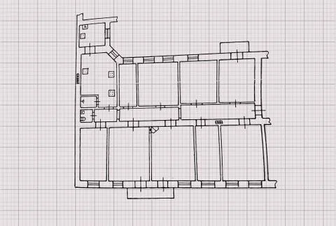 Floor plan. Drawing on graph paper. Vector illustration. Stock Illustration