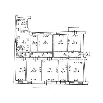 Floor plan. Drawing. Vector illustration on isolated background. Stock Illustration