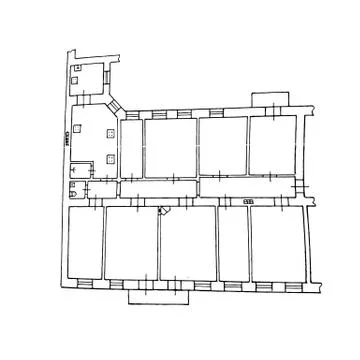 Floor plan. Drawing. Vector illustration on isolated background. Stock Illustration
