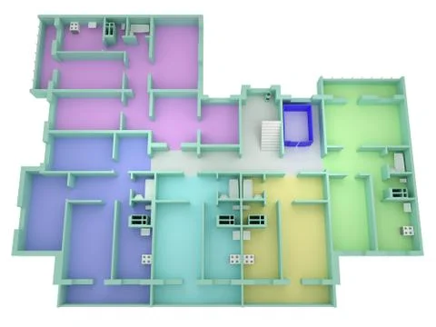 Floor plan house Stock Illustration