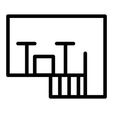 Floor plan line icon. Apartment plan vector illustration isolated on white Stock Illustration