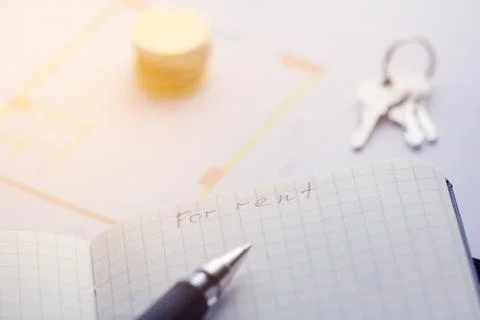 Floor plan. Rental. Stock Photos