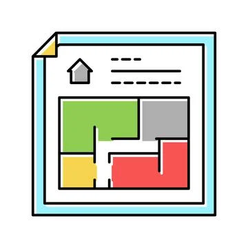 Floor planning color icon vector illustration Stock Illustration