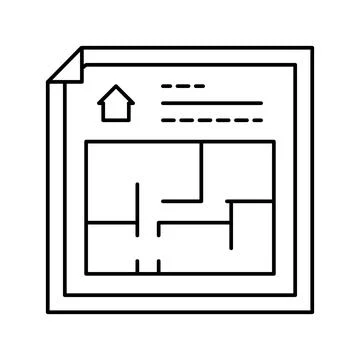 Floor planning line icon vector illustration Stock Illustration