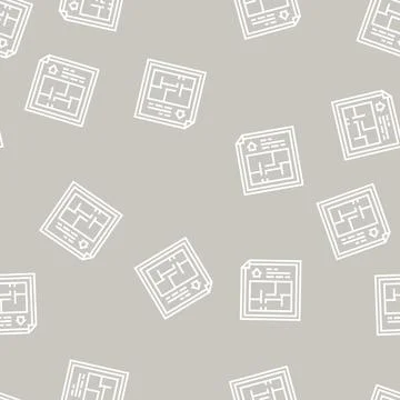 Floor planning line seamless pattern Stock Illustration