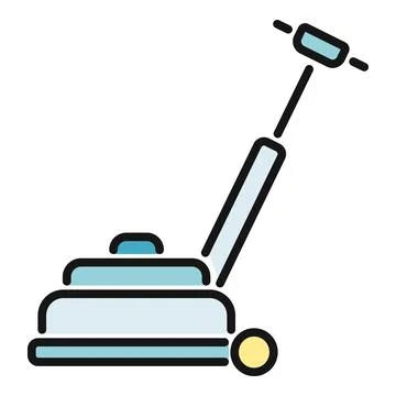 Floor polisher machine icon symbolizing cleaning equipment Stock Illustration