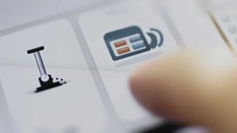 Floor pump tile sits beside wireless reader card Stock Footage 346043044