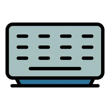 Floor radiator icon vector flat 스톡 일러스트