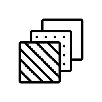 Floor samples different designs icon vector outline illustration Stock Illustration