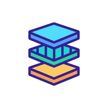 Floor samples different designs icon vector outline illustration Stock Illustration