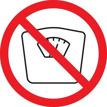 Floor scale weight prohibited icon. Stock Illustration
