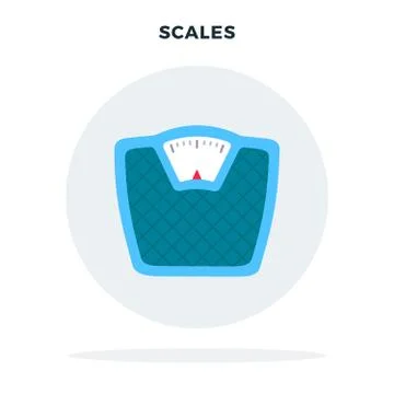 Floor scales in a circle vector flat isolated Stock Illustration