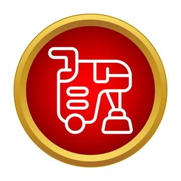 Floor scrubber machine icon vector for cleaning and hygiene concepts Illustrazione stock