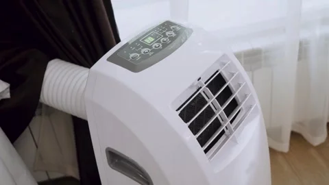 Floor standing air conditioner close up Stock Footage 277630914