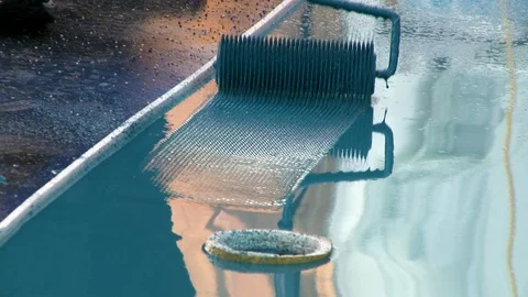 Floor surface painting with roller and epoxy resin paint 10 Stock Footage 123725213