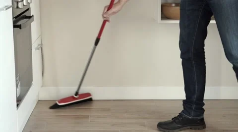 Floor sweeping Stock Footage 44830114