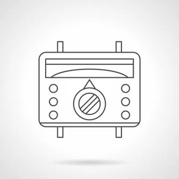Floor temperature controller flat line vector icon Ilustración de archivo