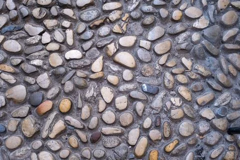  Floor Texture With Round Stones Inside Stock Photos