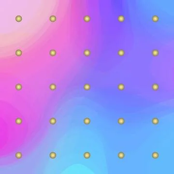 Floor tile decor. Blue and pink color combination background with golden do.. Stock Illustration