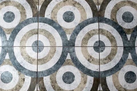 Floor tile in the form of a circle texture Stock Photos