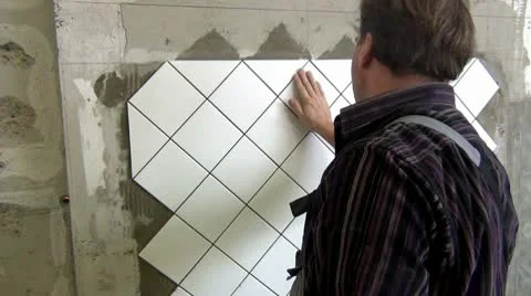 Floor tiler Stock Footage 10792675