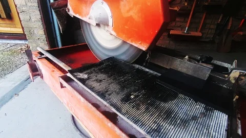 Floor tiles machine sawn Stock-Footage 122826296
