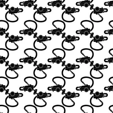 Floor vacuum cleaner pattern seamless vector Stock Illustration