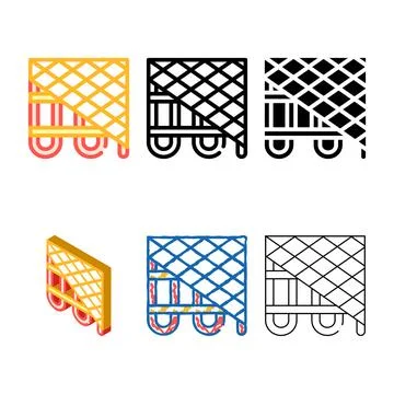Floor variants heating color icon vector isolated Stock Illustration
