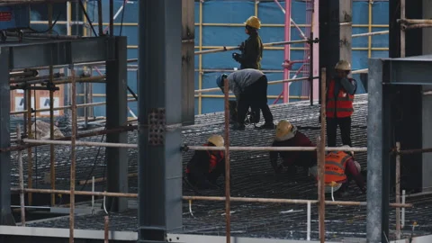 Floor Welding in China Stock Footage 224334786